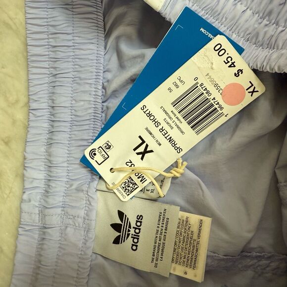 Adidas Originals Sprinter Shorts Violet Trefoil Stripe Men's Size XL NWT - Picture 3 of 7